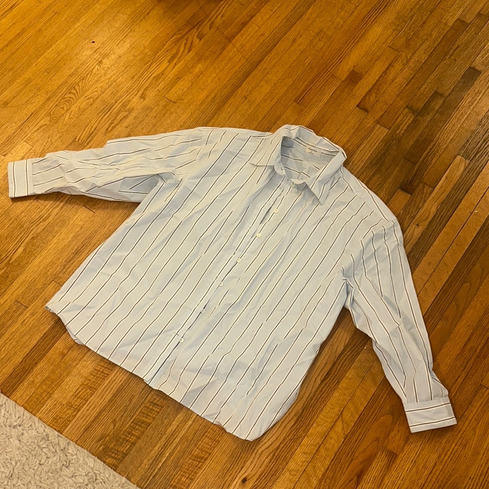 Aritzia Classic Striped Button Down Shirt